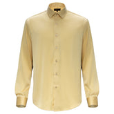 Barocco Luxe Satin Stretch Shirt CHAMPAGNE